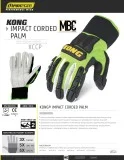 Rękawice techniczne KONG® IMPACT CORDED PALM |KCCP|