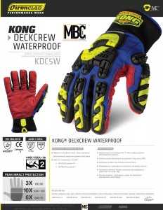 Rękawice techniczne KONG® DECKCREW WATERPROOF |KDC5W|