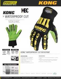 Rękawice techniczne KONG® Waterproof CUT 5 SDX2WC