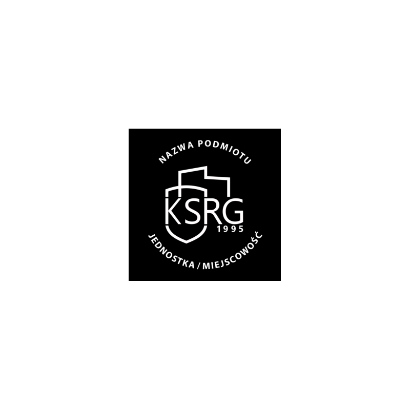 Naklejka Logo KSRG okrągłe + Nazwa OSP 30cm x 27cm