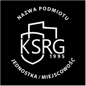 Naklejka Logo KSRG okrągłe + Nazwa OSP 30cm x 27cm