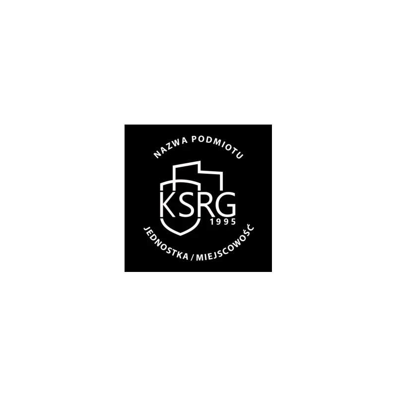 Naklejka Logo KSRG okrągłe + Nazwa OSP 40cm x 36cm