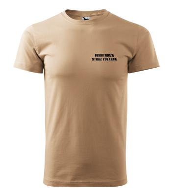 Koszulka WF Ochotnicza Straż Pożarna - piaskowa / czarny flock